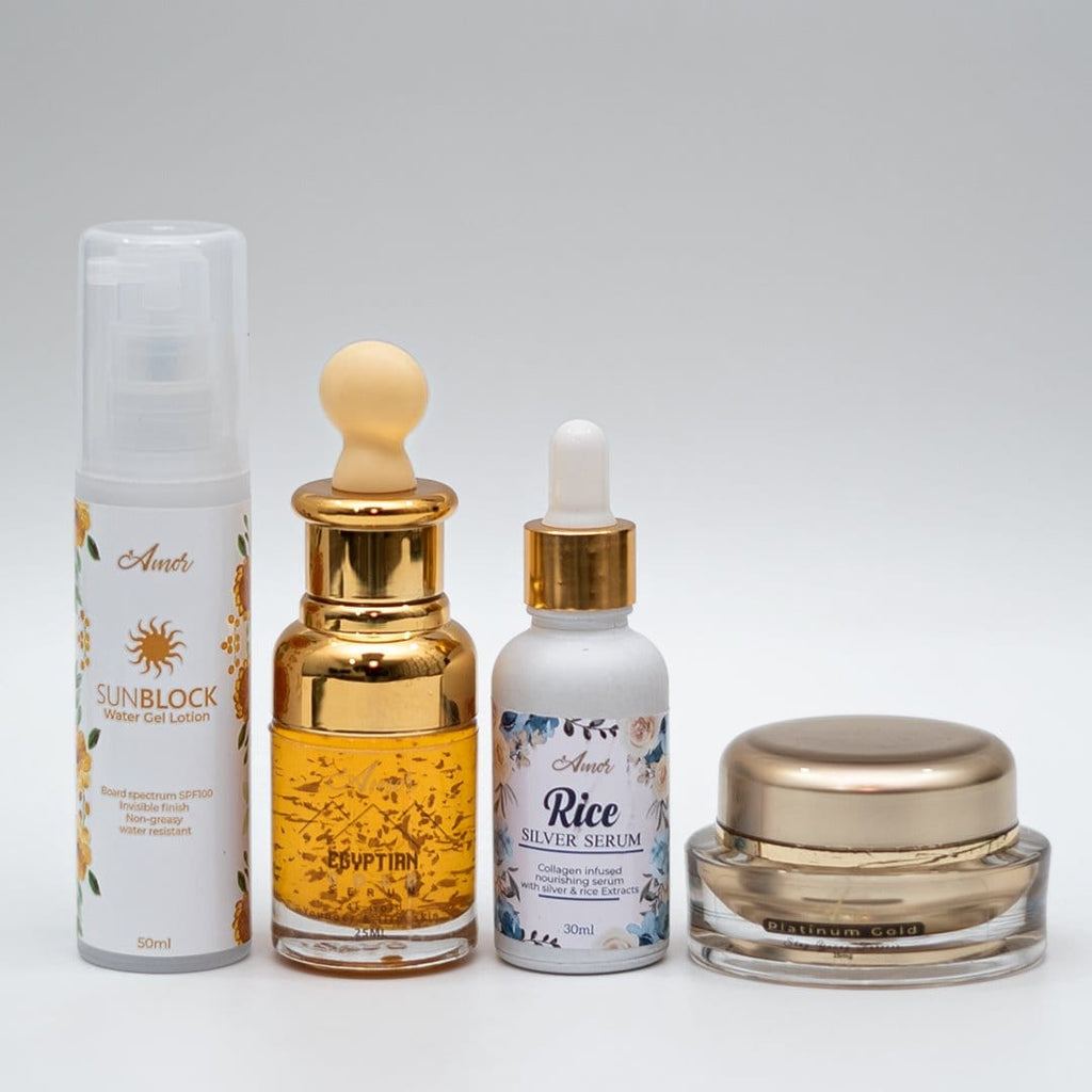 Antiaging Solution Bundle Egyptian Gold Serum specializes in reversing signs of ageing and keeping skin moisturized